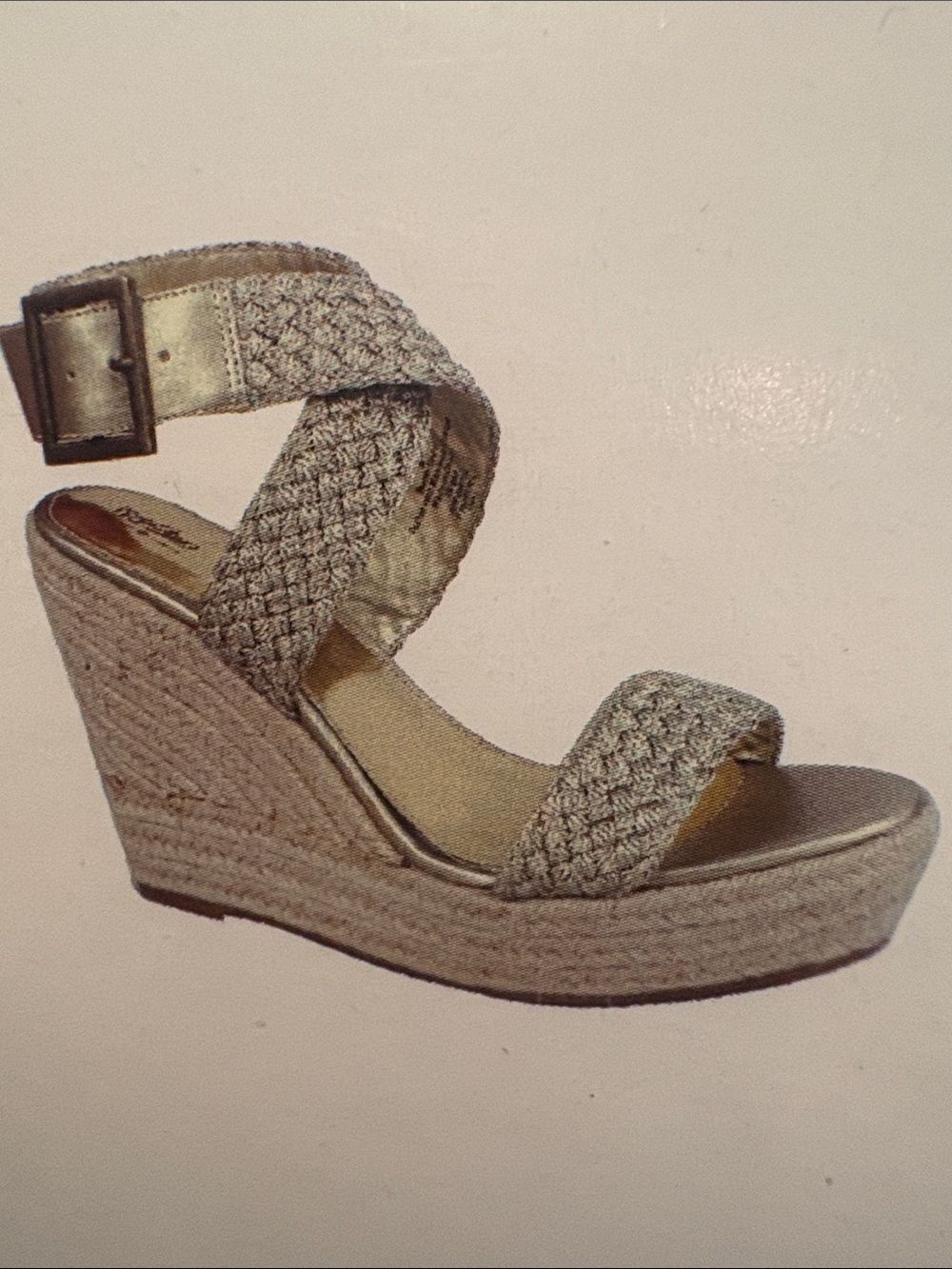 Braided Espadrille Wedge Sandal - Neutral Beige